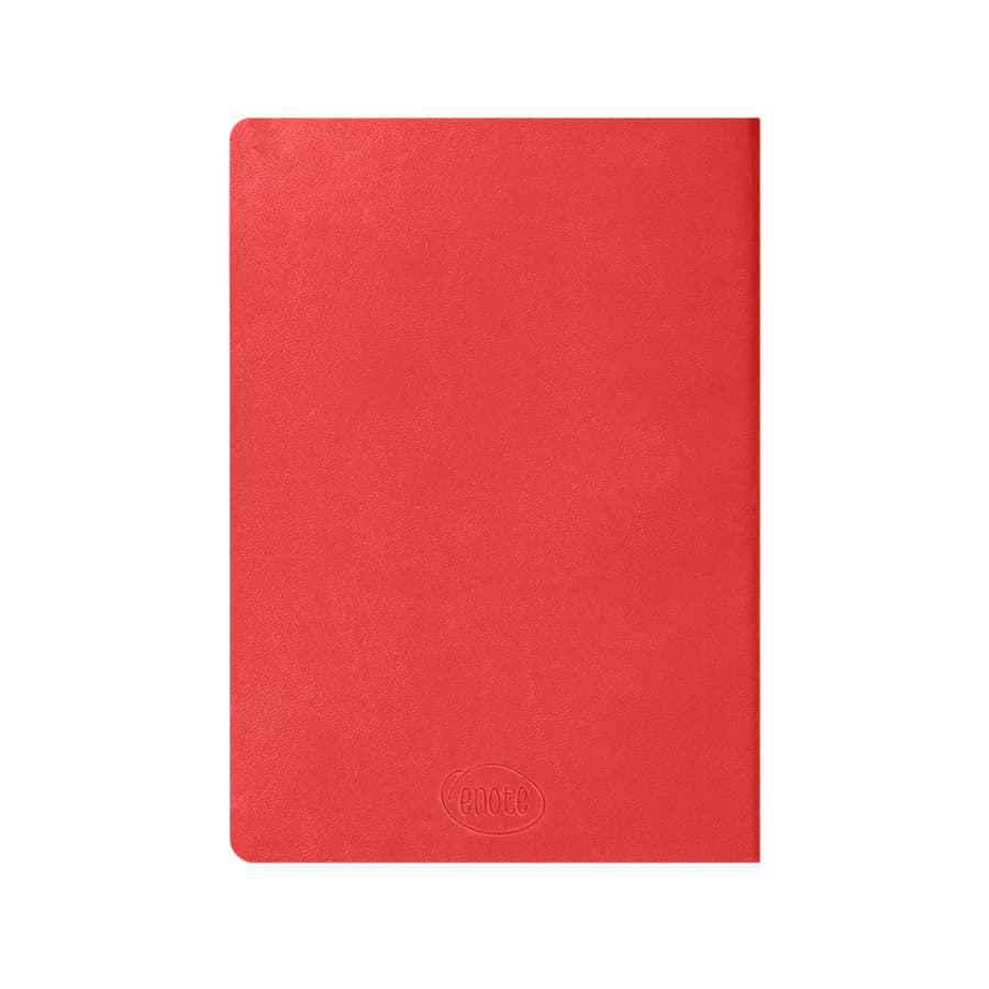 Ежедневник недатированный Tony, А5, красный, кремовый блок в клетку, красный-6