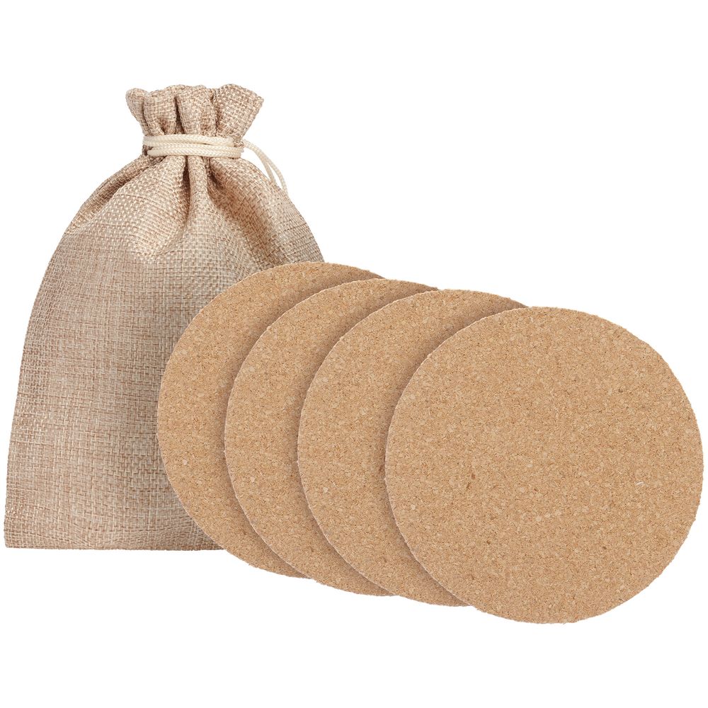 Набор из 4 костеров Suberic, круг-1