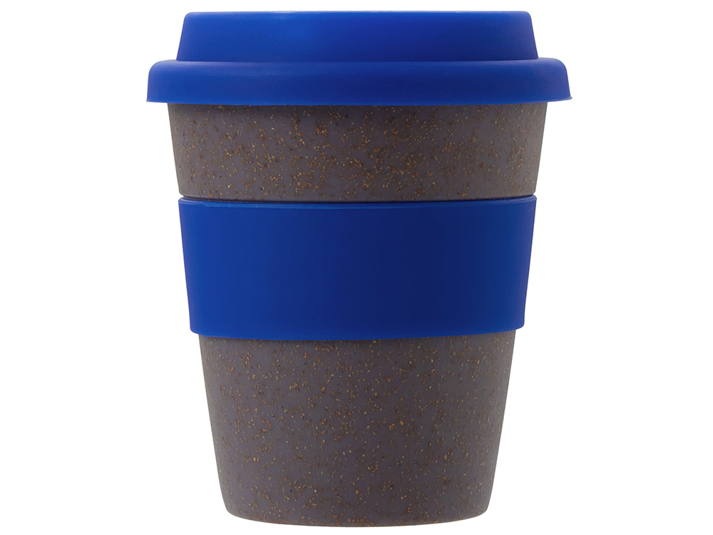 Стакан с силиконовой крышкой Cafe, темно-синий-4