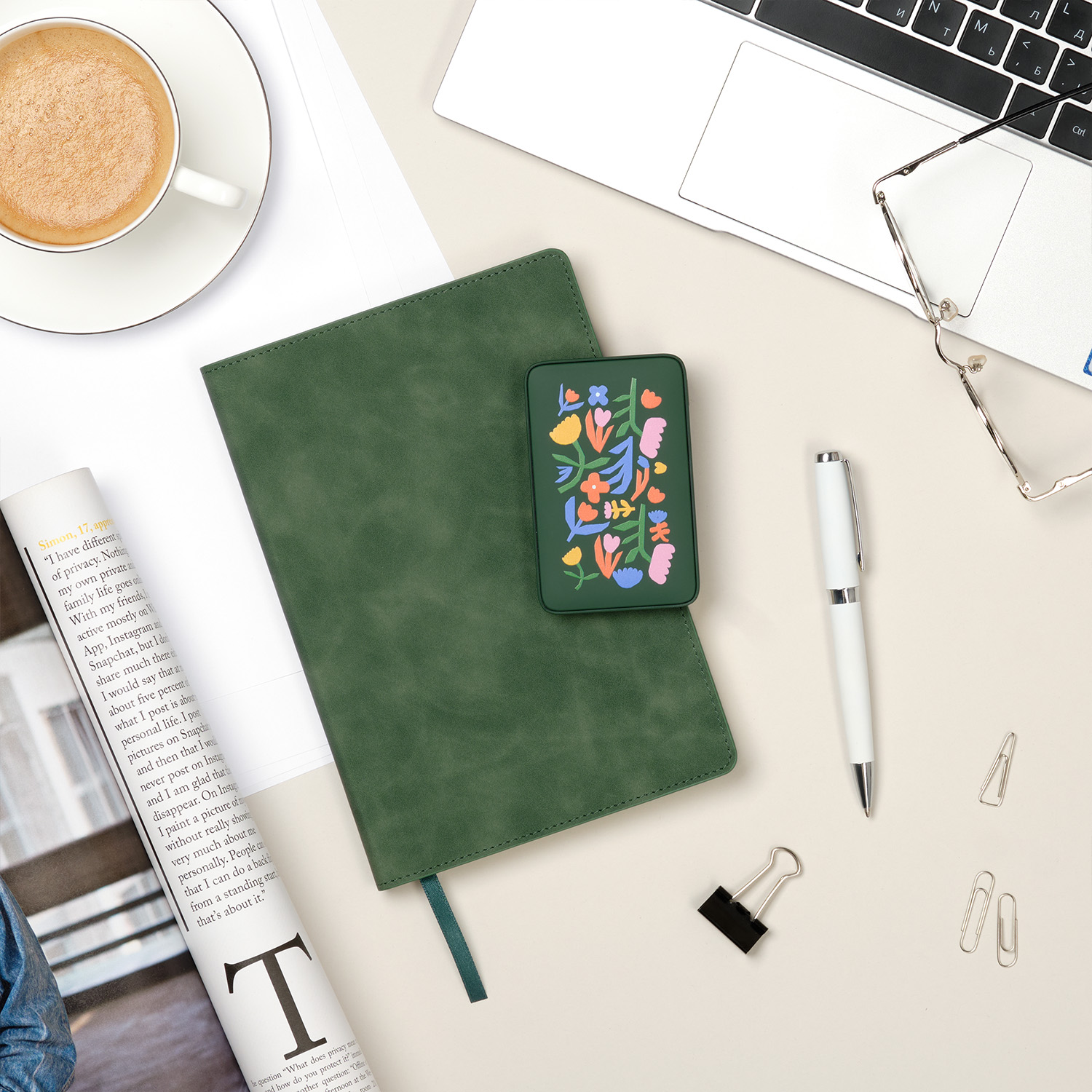 Внешний аккумулятор с подсветкой Ancor 5000 mAh, зеленый-10