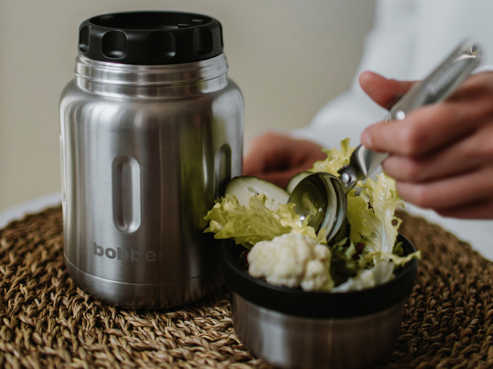 Термос для еды, вакуумный, бытовой, тм bobber. Объем 0.7 литра. Артикул Jerrycan-700 Glossy-7