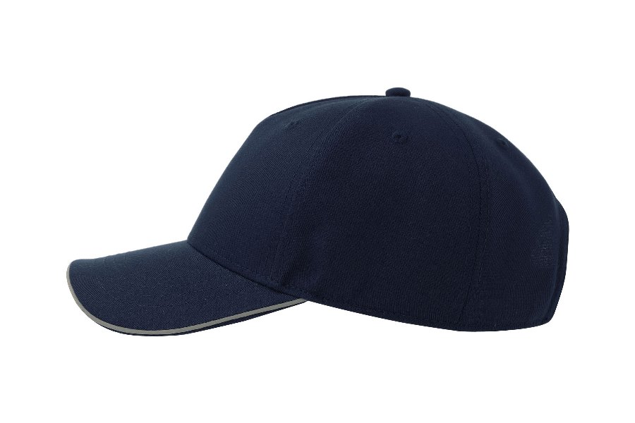 Бейсболка REFLECT-S со светоотражающими деталями, 5 клиньев,  металлическая застежка, темно-синий-6