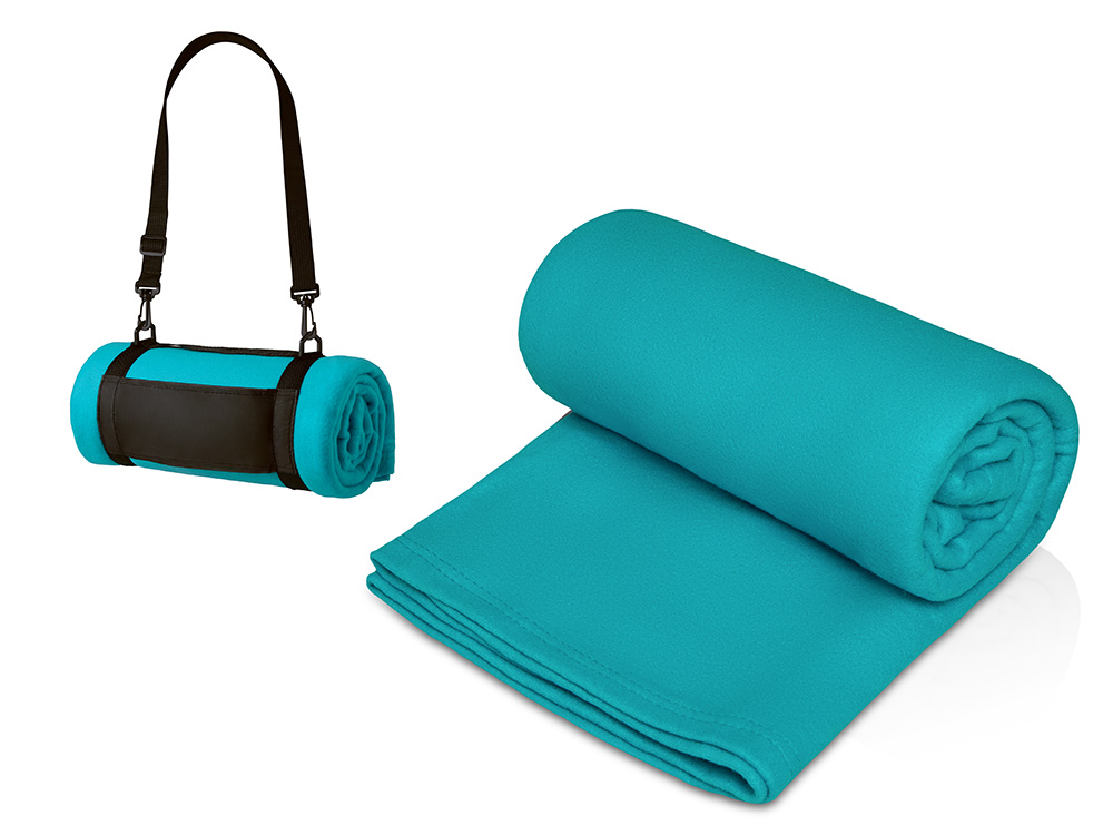 Плед Нежность с плечавым ремнем, светло-голубой-0