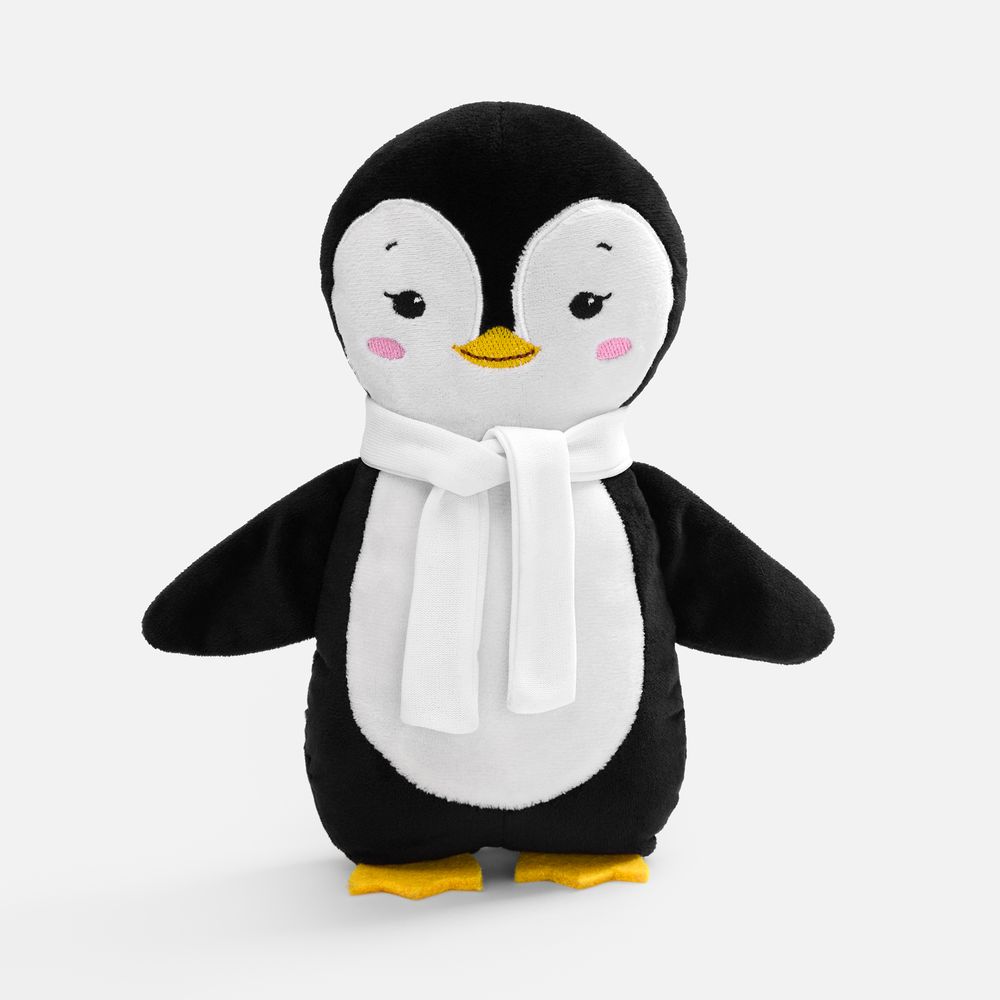 Мягкая игрушка Beastie Toys, пингвиненок с белым шарфом-0