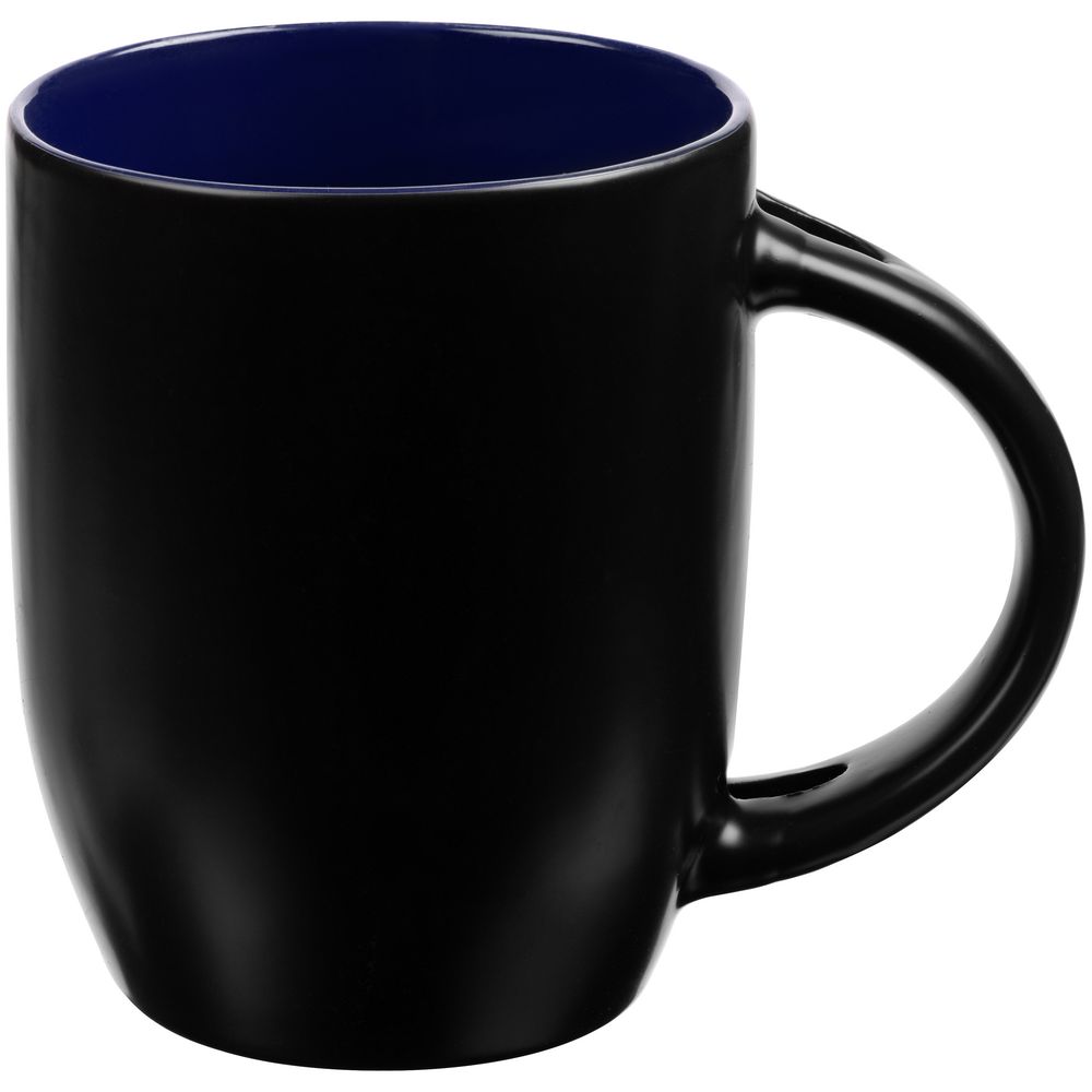 Кружка-хамелеон Melty с ложкой, черная с синим-1