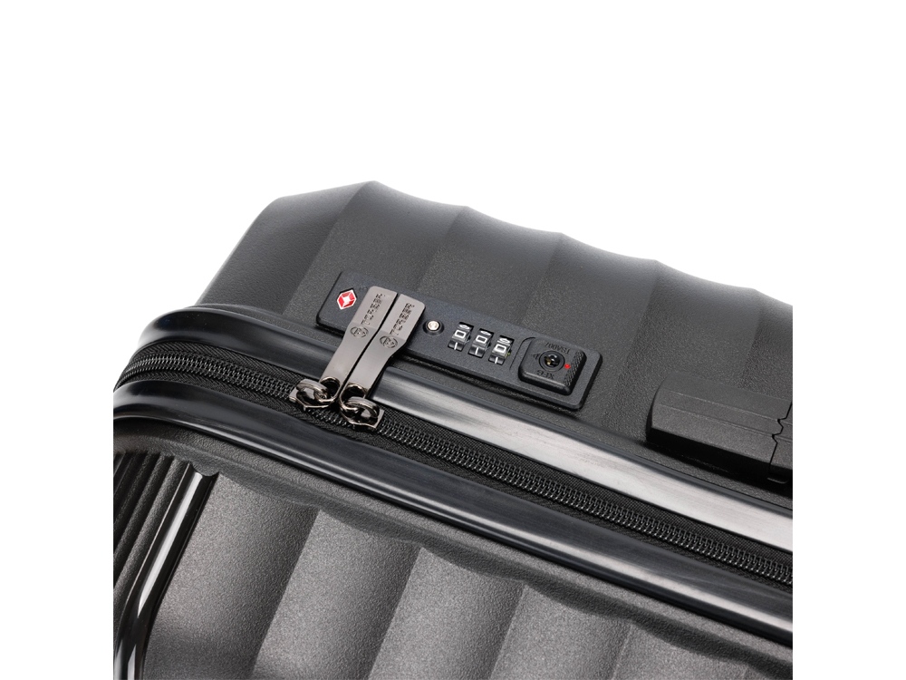 Чемодан TORBER Nevo, чёрный, полипропилен, 45 х 26 х 66 см, 66 л-5
