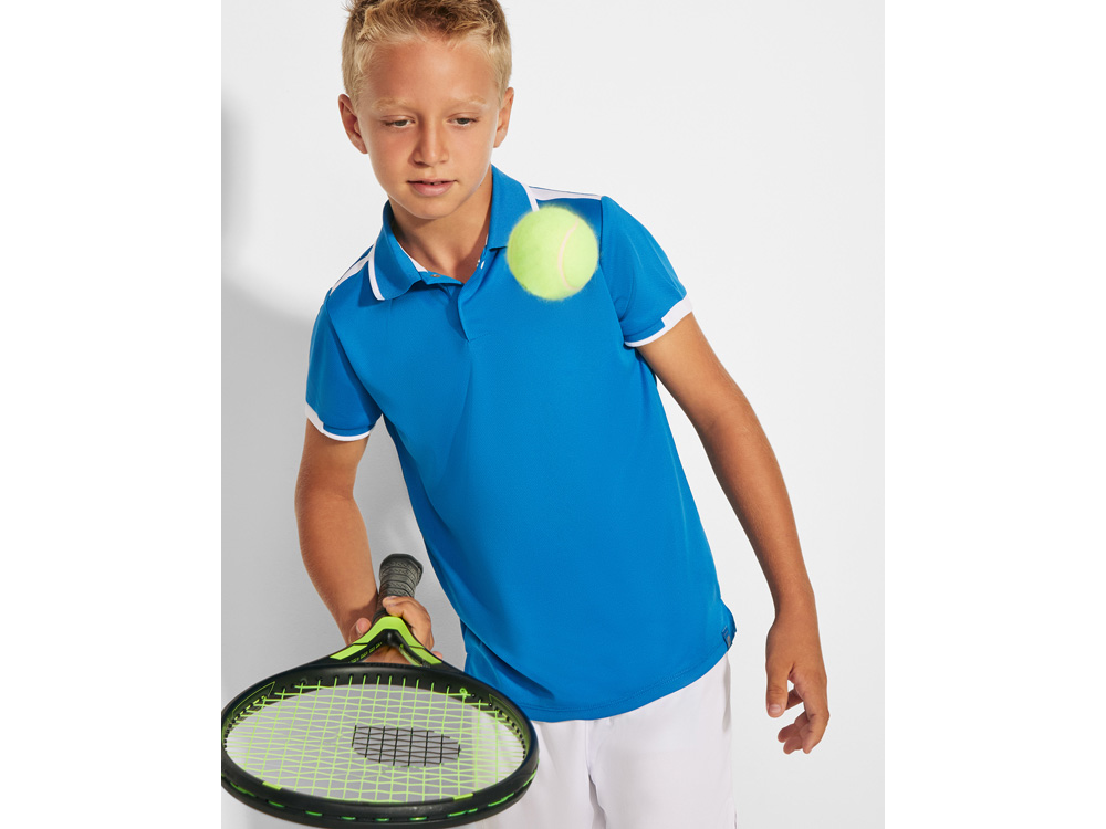 Рубашка-поло Tamil мужская, королевский синий/белый-4