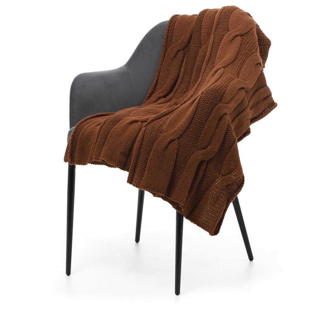 Плед Snefald, коричневый (темное золото)-0