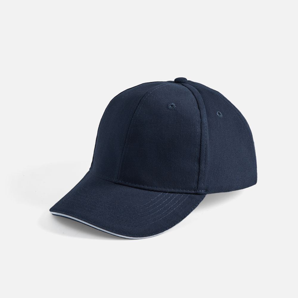 Бейсболка Buffalo, темно-синяя с белым-0