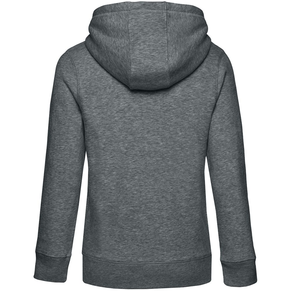 Толстовка с капюшоном женская Queen, темно-серый меланж-1