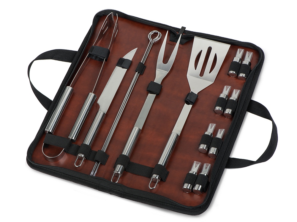 Набор для BBQ Fabrizio в инд.чехле, черный-0