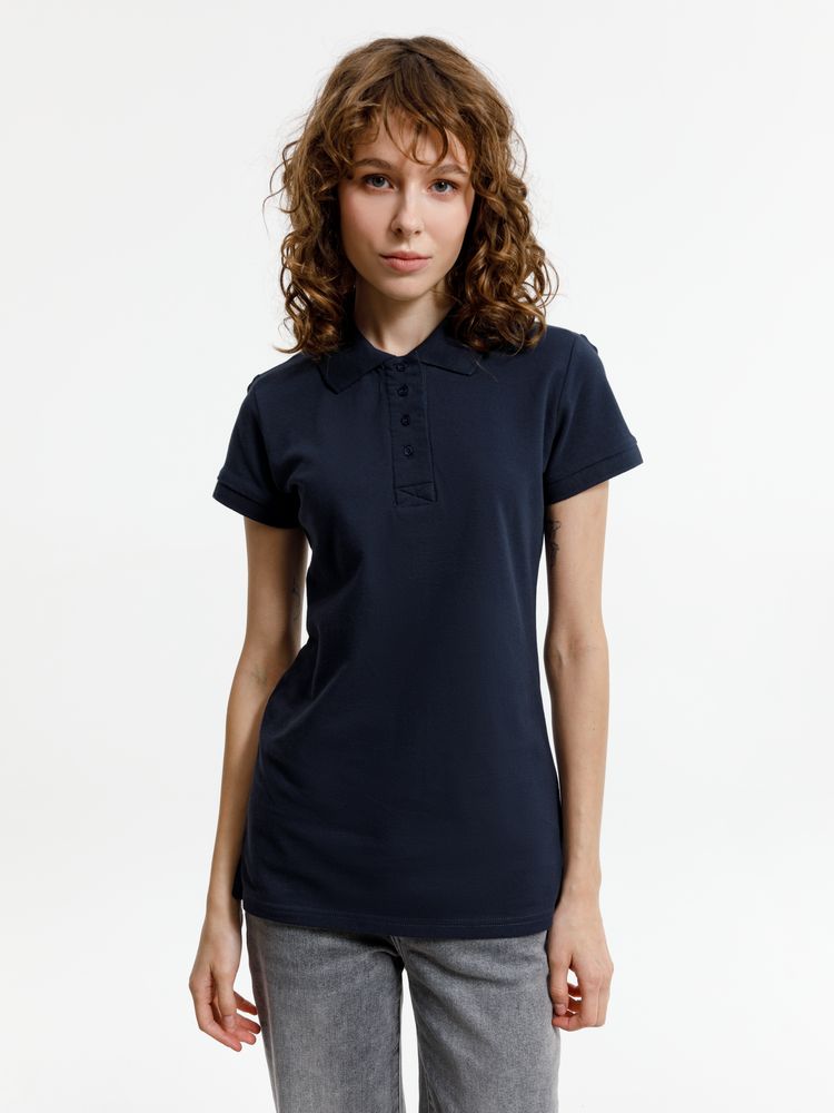 Рубашка поло женская Virma Premium Lady, темно-синяя-5