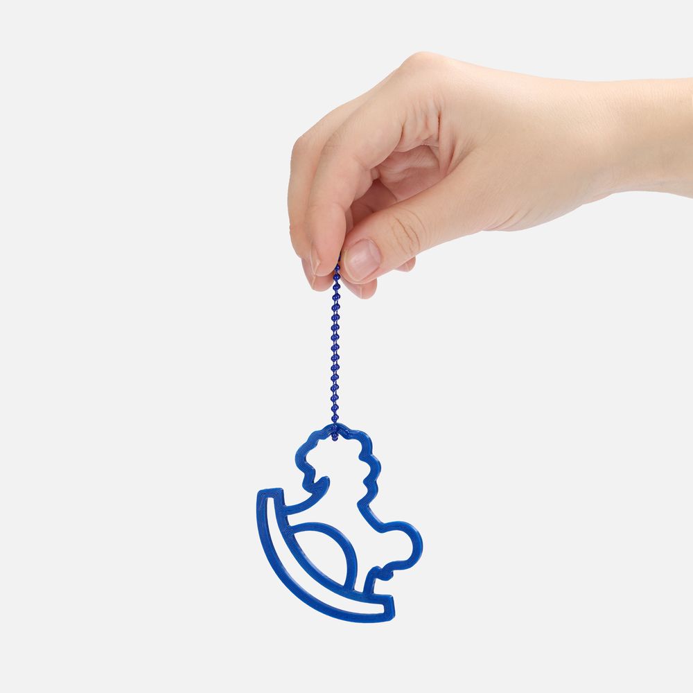 Подвеска «Лошадка-качалка», 3D-печать, синяя-1