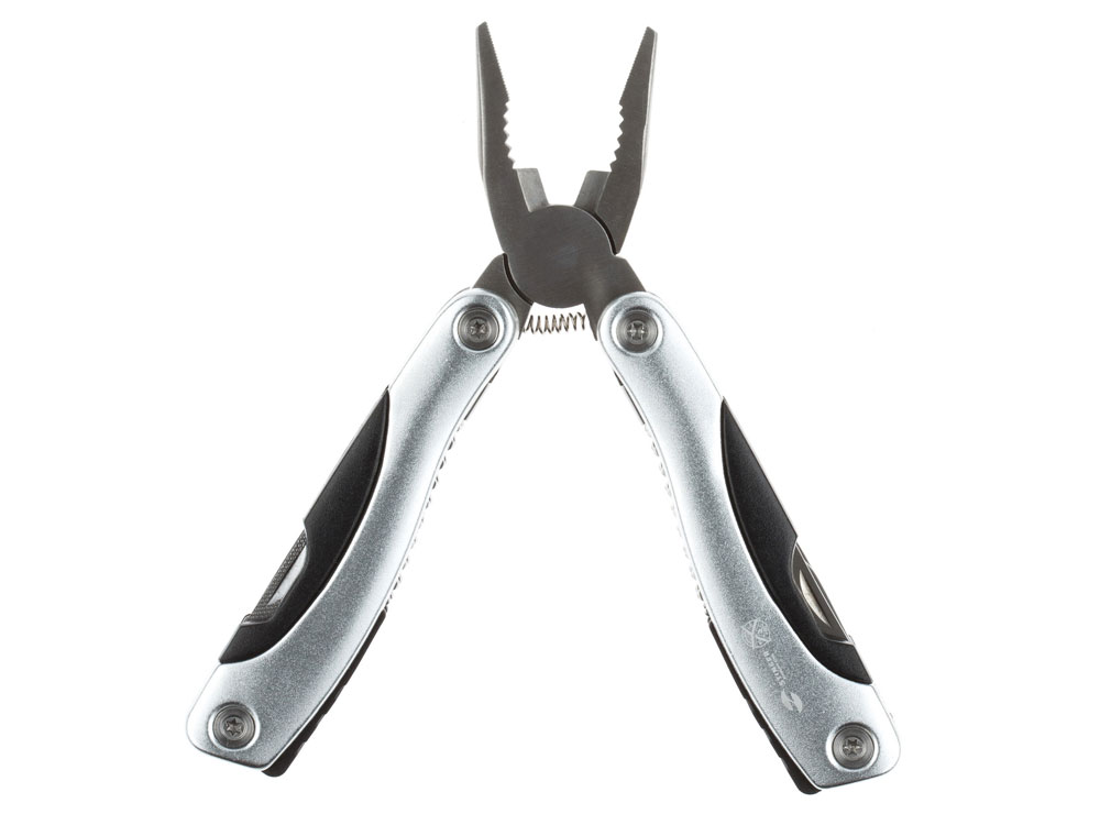 Мультитул Stinger, 100x50 мм, 15 функций, сталь/алюминий/пластик, серебристый, в нейлоновом чехле-1