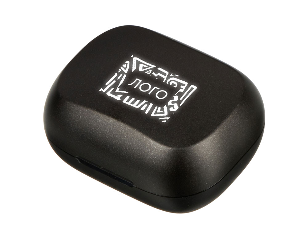 Беспроводные наушники с шумоподавлением c подсветкой лого Lites, черные-2