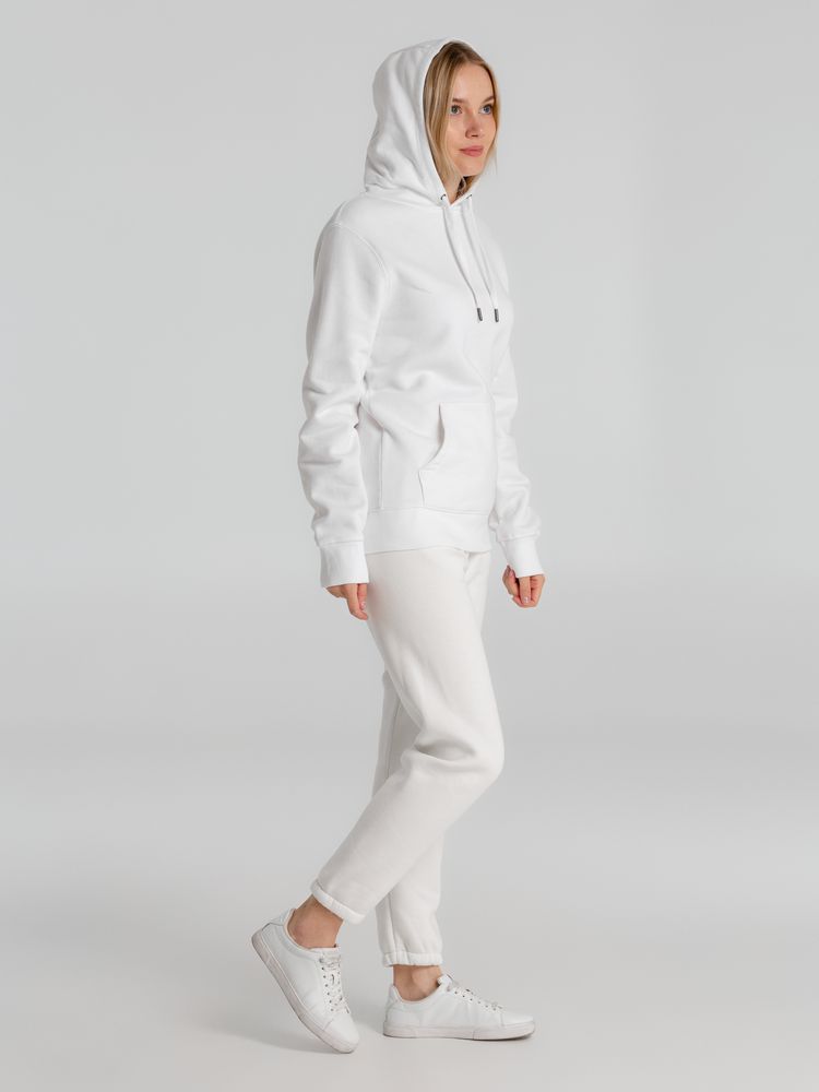 Толстовка с капюшоном унисекс King, белая-3