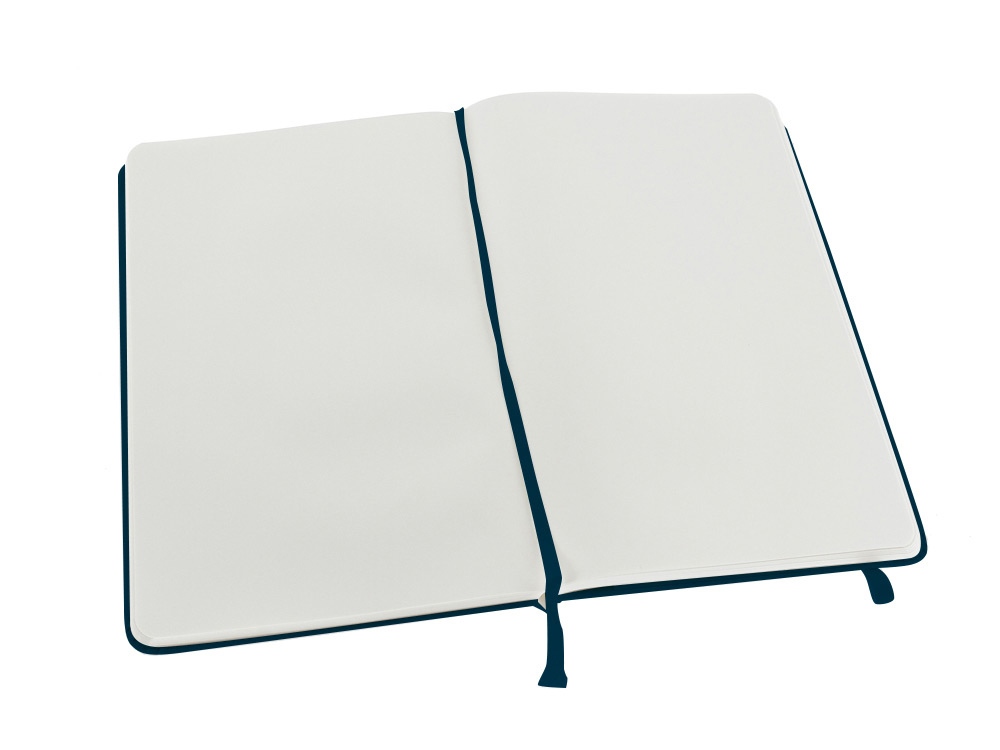 Записная книжка Moleskine Classic (нелинованный) в твердой обложке, Large (13х21см), голубой сапфир-2