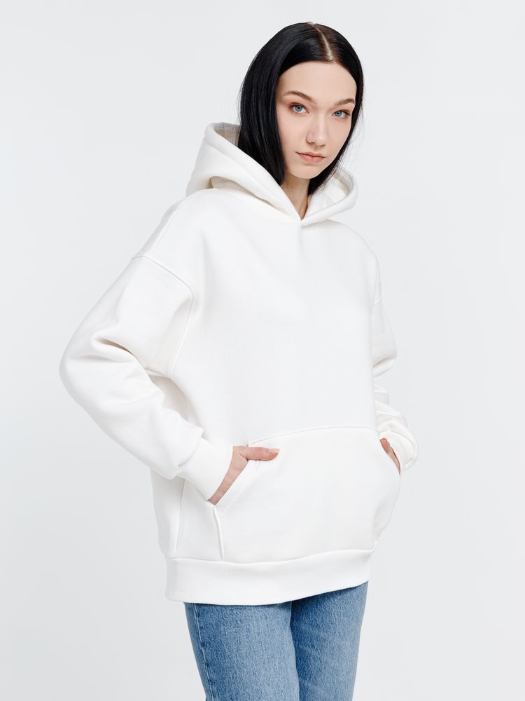 Худи оверсайз унисекс Go Easy, молочно-белое-5