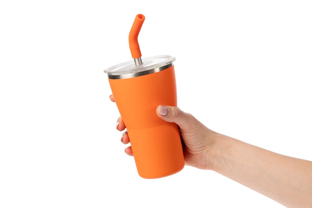 Термостакан Sapporo без логотипа, оранжевый-5