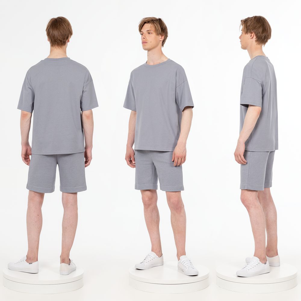 Футболка унисекс оверсайз T3, серая-5