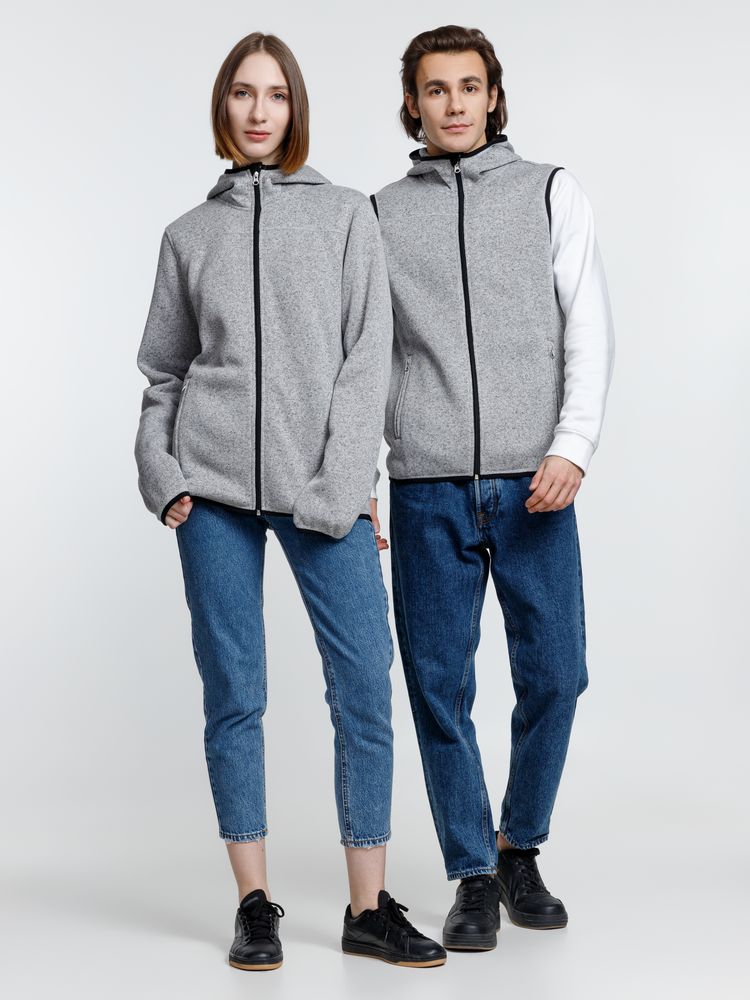 Куртка с капюшоном унисекс Gotland, серая-15