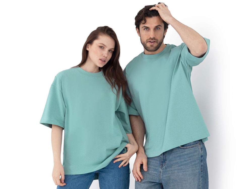 Футболка оверсайз Beta.01 унисекс, пыльный бирюзовый-0