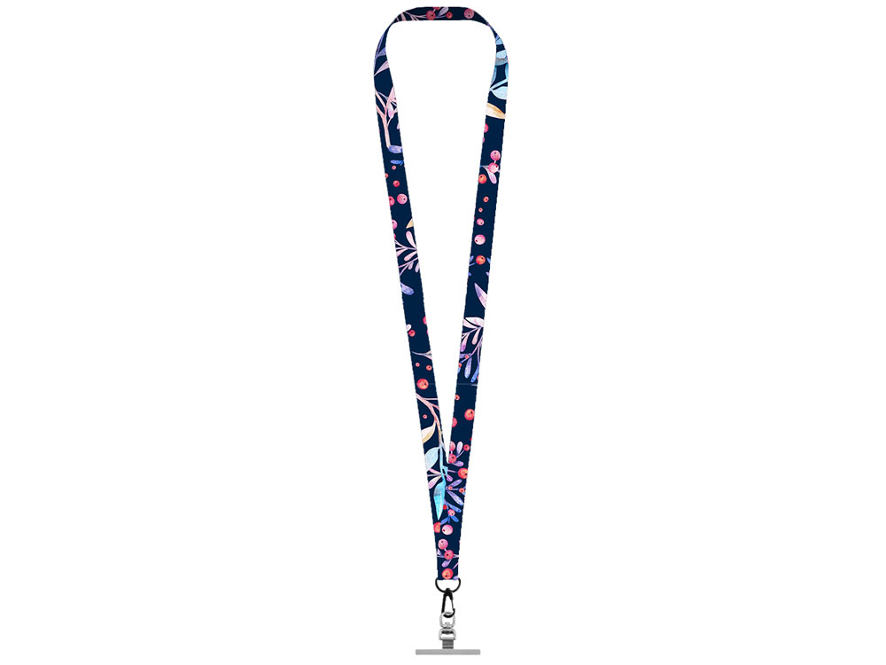 Ланъярд 2 см под сублимацию с трендовым карабином и металлическим держателем для телефона, черный-1