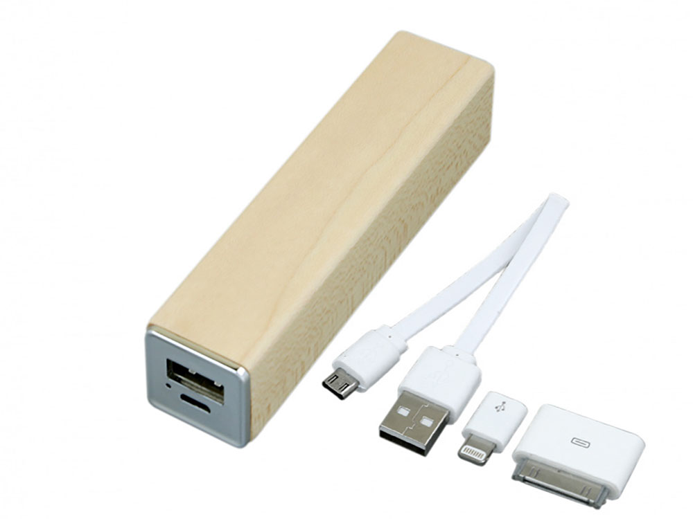 PB-wood1 Универсальное зарядное устройство power bank прямоугольной формы. 2200MAH. Белый-1