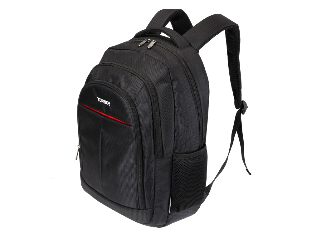 Рюкзак TORBER МЕГАПОЛИС с отделением для ноутбука 15, чёрный, полиэстер, 46 х 32 x 13 см-1
