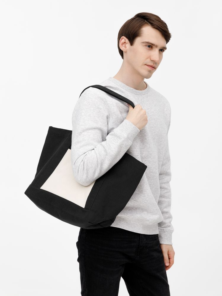 Шопер Shophop, черный с неокрашенным-3