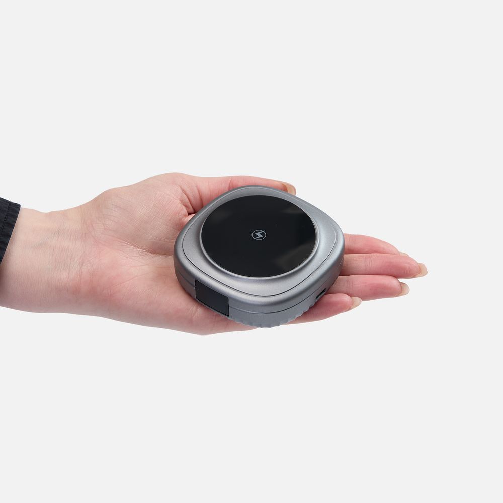 Складная станция беспроводной зарядки flowPad, серая-2