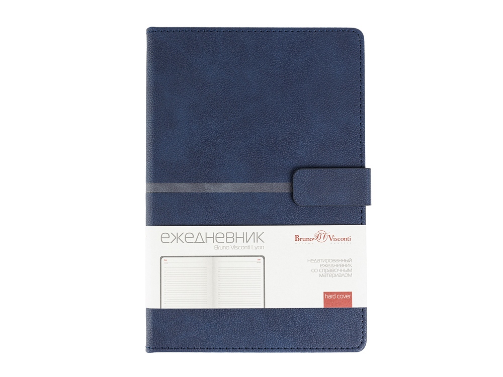 Ежедневник недатированный А5 Lyon, синий-1