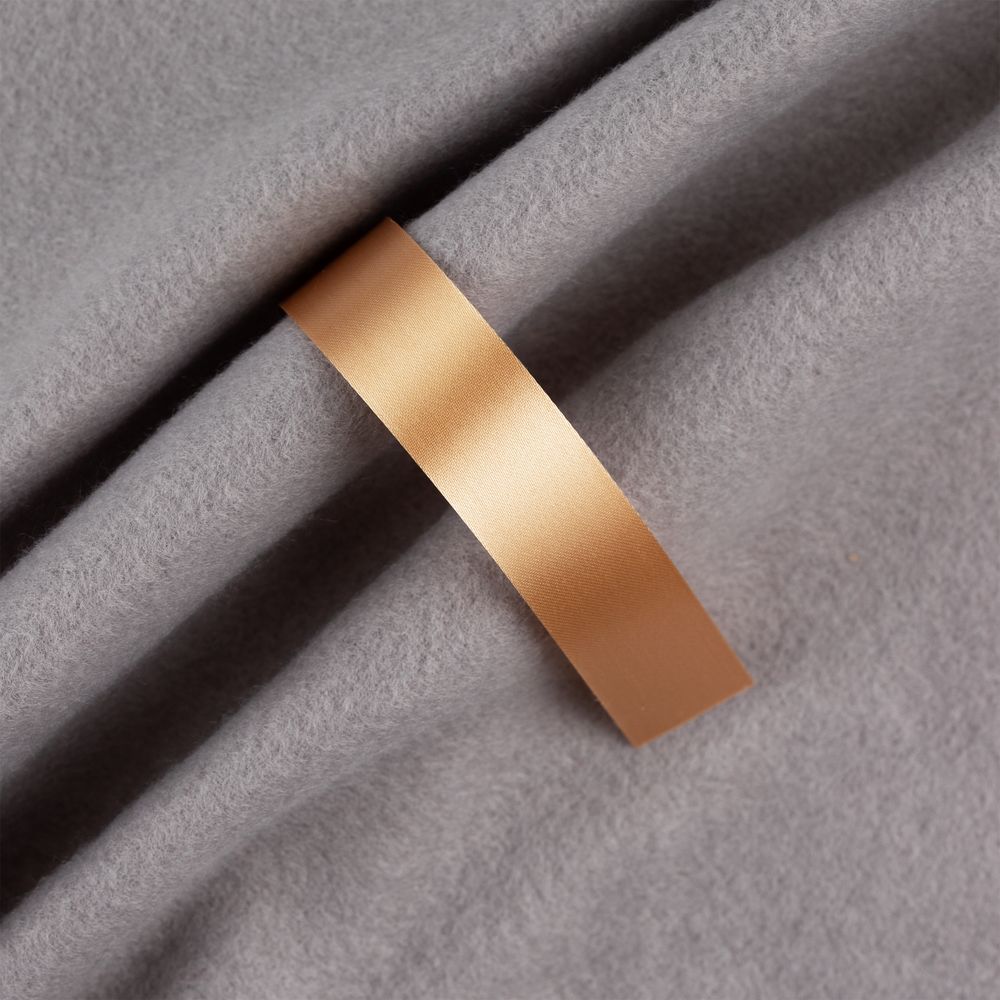 Лента сатиновая Satin 20 S, бежевая, 30 см-0