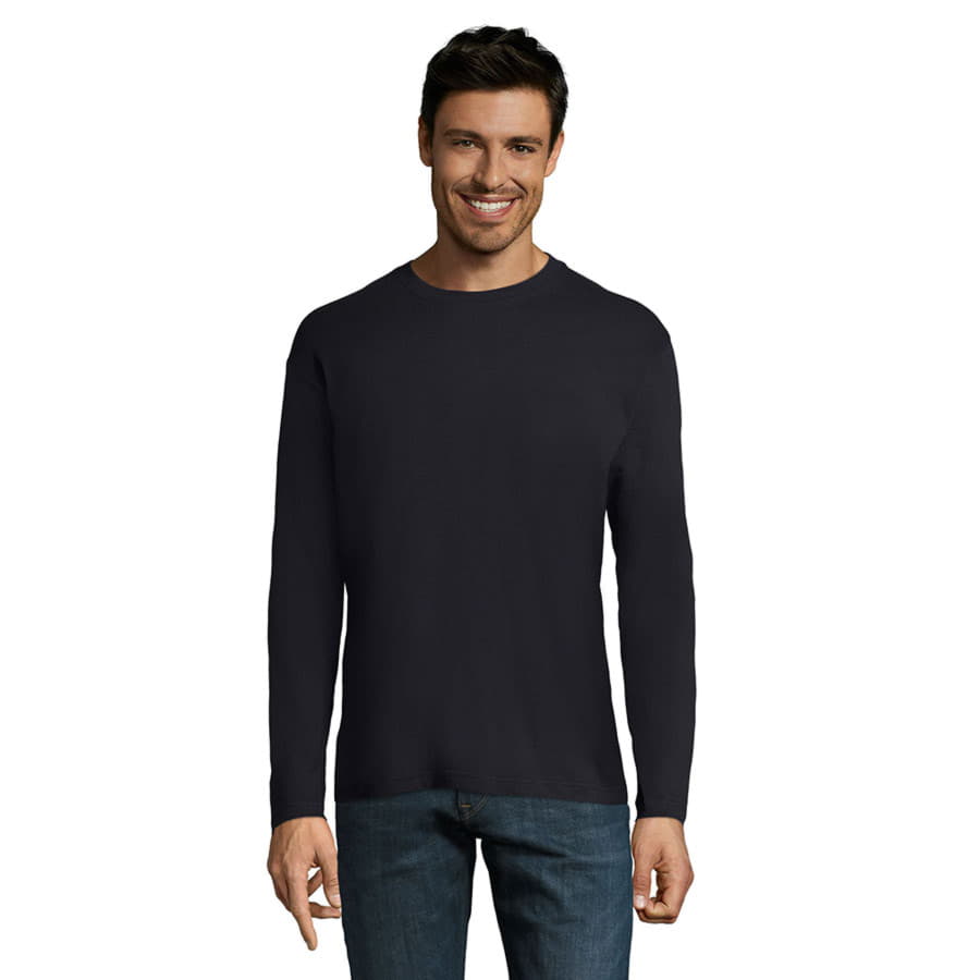 Футболка мужская с длинным рукавом MONARCH 150, темно-синий-3