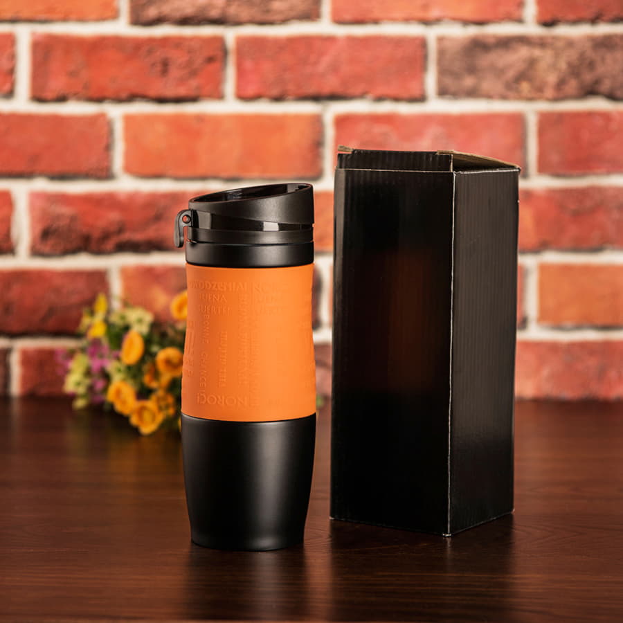 Термокружка вакуумная "УДАЧА"
, черный, оранжевый-4