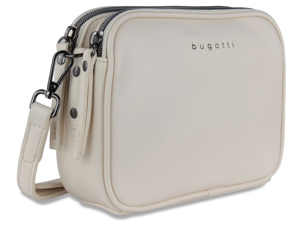Сумка кросс-боди женская BUGATTI Almata, бежевая, полиуретан, 21,5х6х15 см-0
