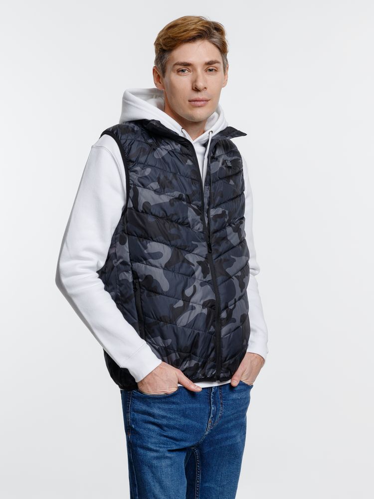 Жилет с подогревом Thermalli Valmorel, серый камуфляж-8