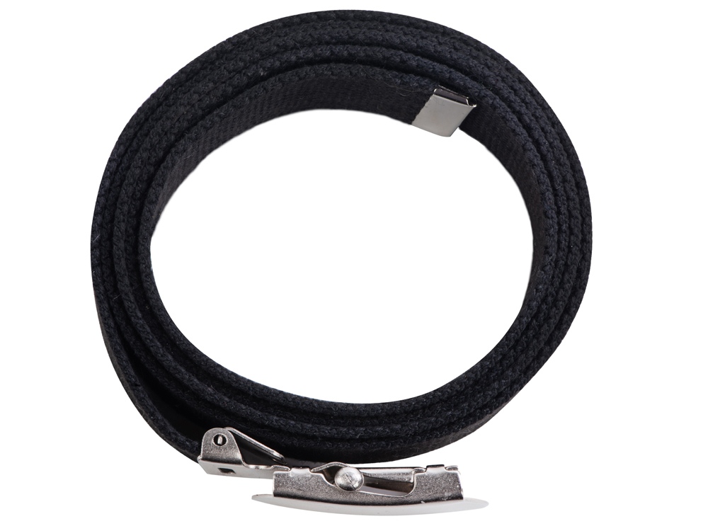 Ремень на пояс Canvas из ткани с металлической пряжкой, черный-5