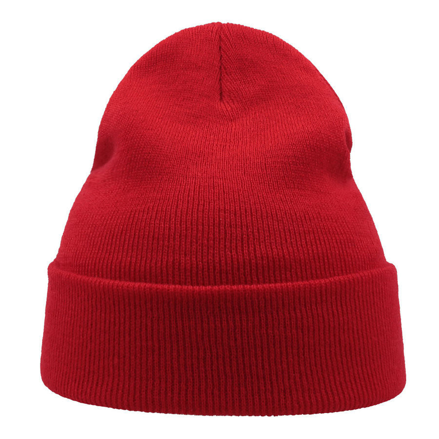 Шапка вязаная  двойная Wind-S , красный-6