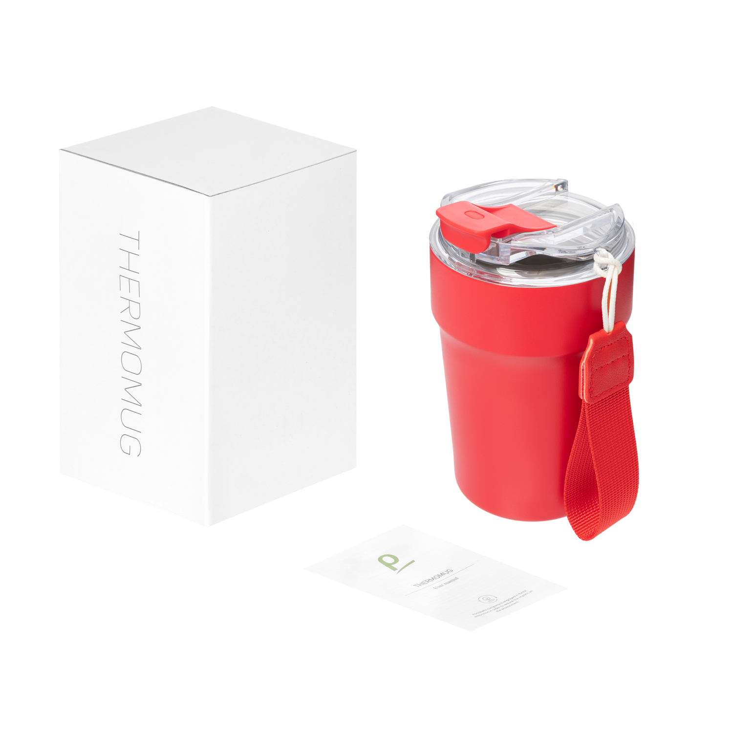 Термокружка вакуумная Monaco, красная-9