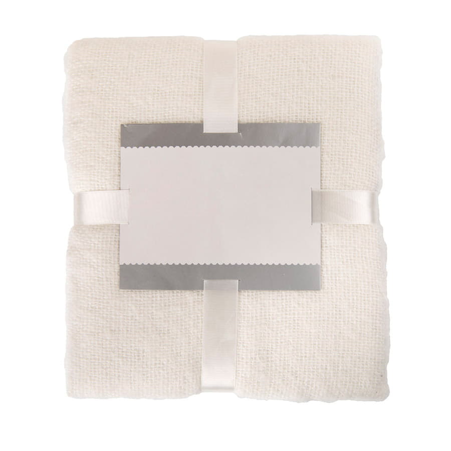 Плед MOHAIR, 130х150 см,  акрил , белый-6