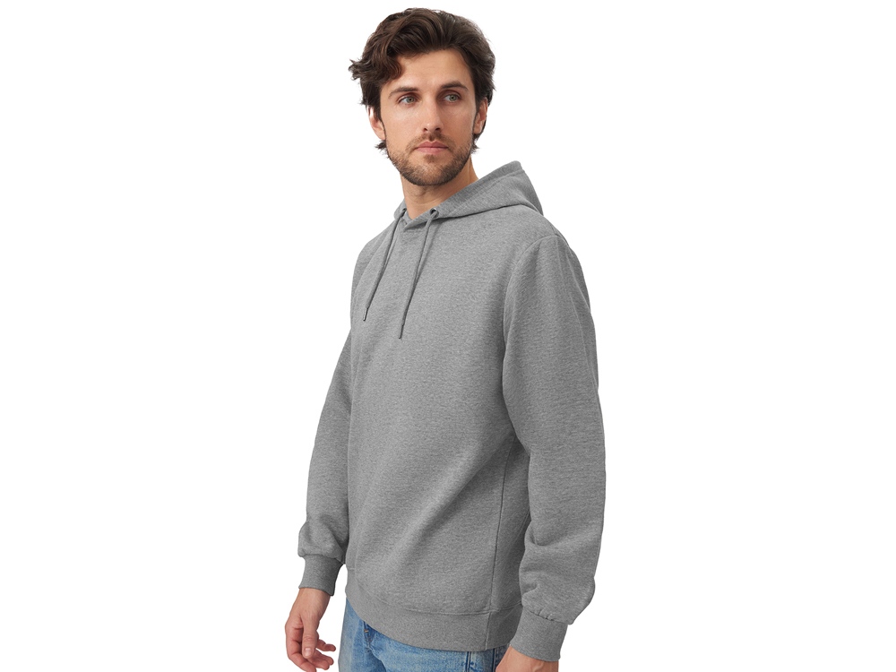 Толстовка с капюшоном оверсайз Lisbon унисекс, серый меланж-7