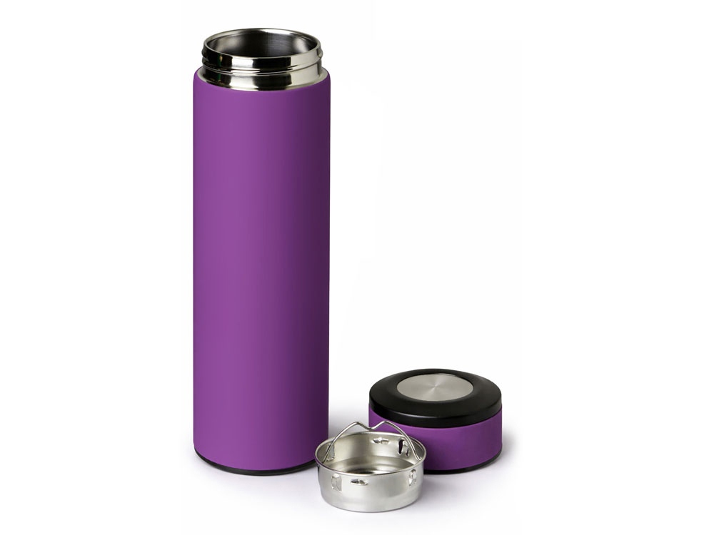 Вакуумный термос Vacuum Flask C1, soft touch, 420мл, фиолетовый-1