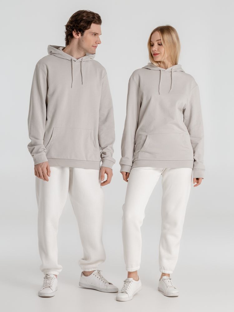 Толстовка с капюшоном унисекс Hoodie, дымчато-серая-9
