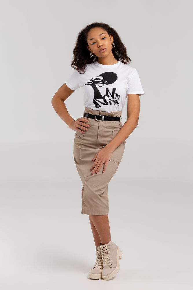 Футболка женская «Меламед. Nina Simone», белая-5