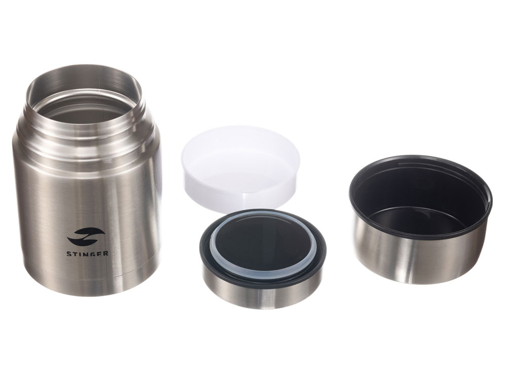 Термос ланч-бокс Stinger, 0,7 л, широкий, нержавеющая сталь, серебристый, 10,8 x 10,8 x 15,9 см-1