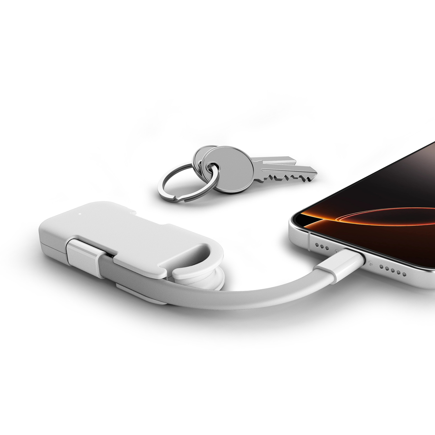 Внешний аккумулятор-брелок VONMAHLEN Evergreen Go, 1000 мАч, белый-3