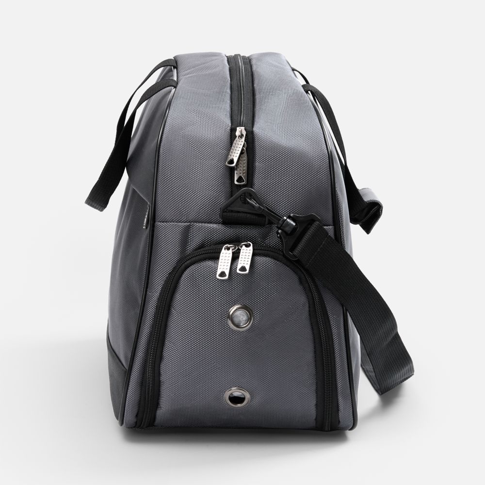 Спортивная сумка Atlantes, светло-серая с черным-2