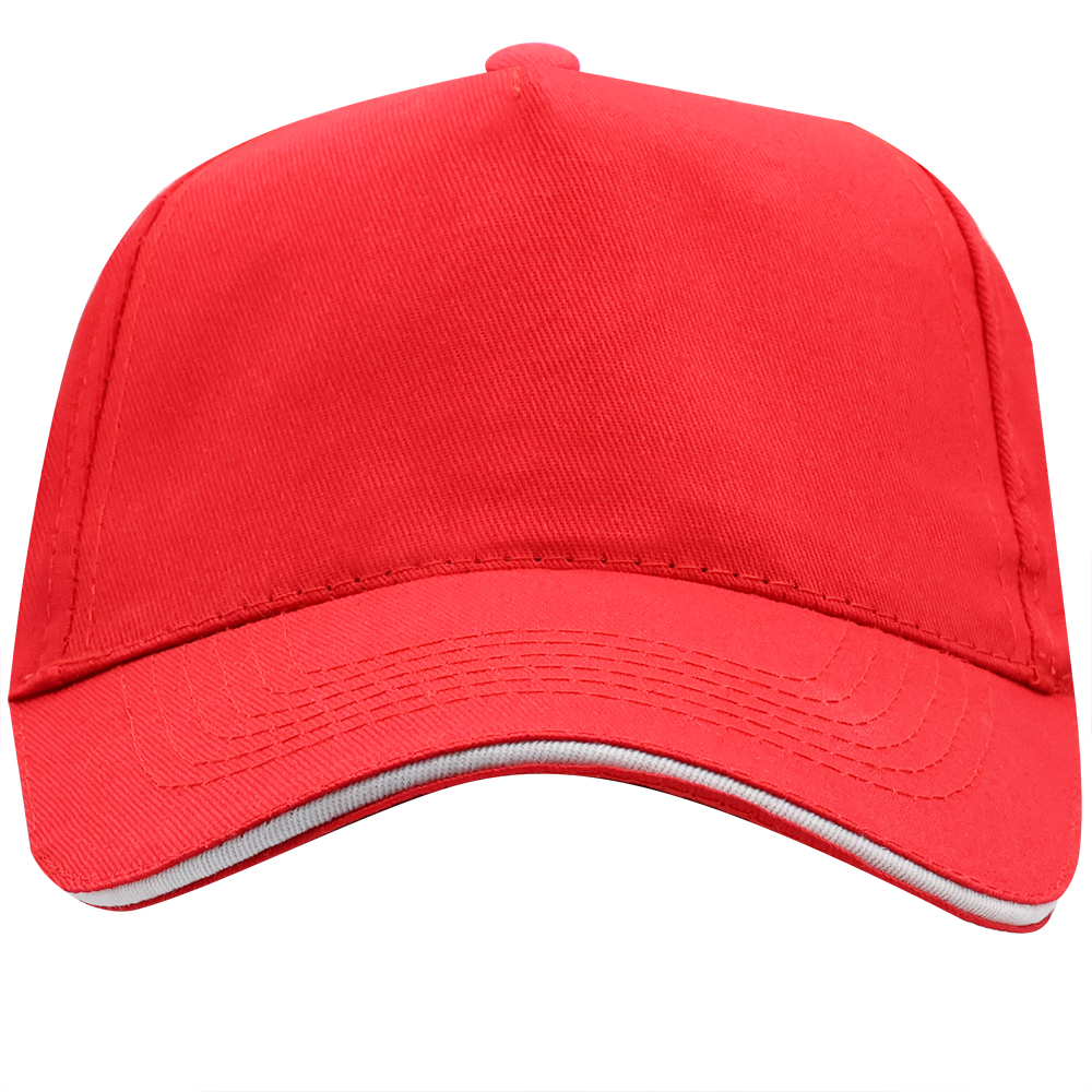 Бейсболка 5-панельная ERIS, Красный-0