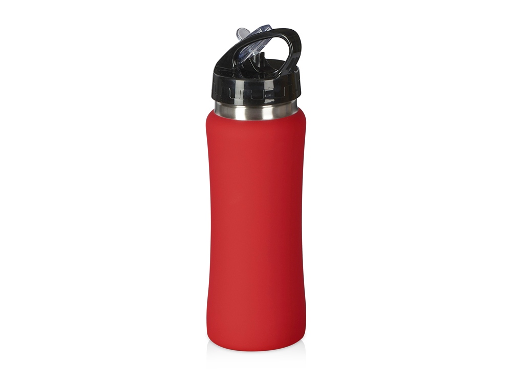 Бутылка для воды Bottle C1, сталь, soft touch, 600 мл, красный-0